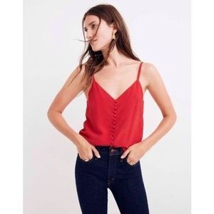 Madewell Red Silk Blouse